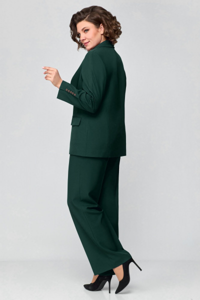 Костюм жилет и брюки из текстиля с резинкой по спинке Мишель стиль 1177 т_зеленый - фото 5