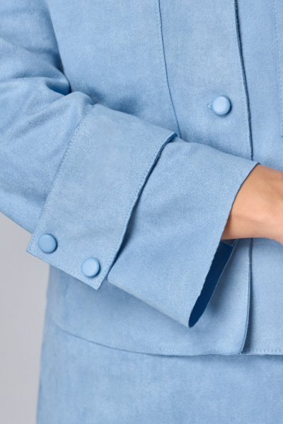 Жакет, юбка Мишель стиль 1247 голубой - фото 10