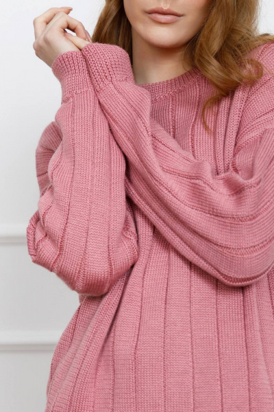 Джемпер из шерсти для повседневного и офисного образа Romgil РВ0095-ШЕ5 клевер - фото 7