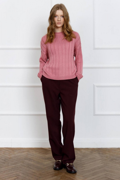 Джемпер из шерсти для повседневного и офисного образа Romgil РВ0095-ШЕ5 клевер - фото 4