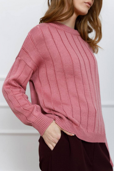 Джемпер из шерсти для повседневного и офисного образа Romgil РВ0095-ШЕ5 клевер - фото 3