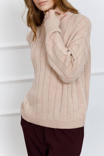 Демисезонный джемпер из мягкой шерсти Romgil РВ0095-ШЕ5 светлый_опаловый - фото 5