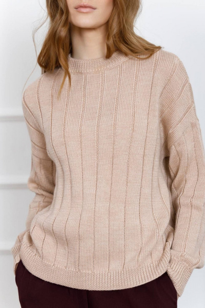 Демисезонный джемпер из мягкой шерсти Romgil РВ0095-ШЕ5 светлый_опаловый - фото 3