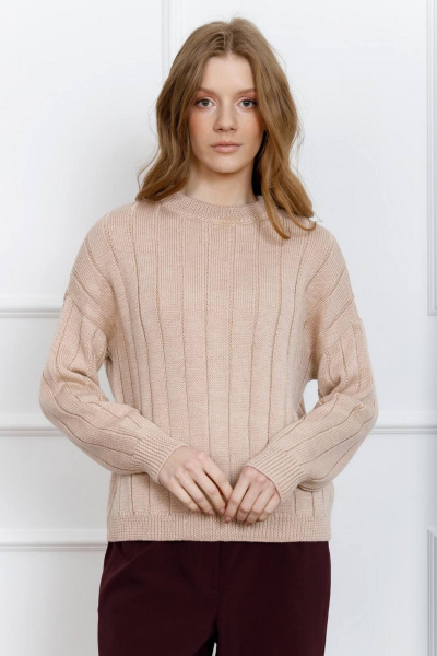 Демисезонный джемпер из мягкой шерсти Romgil РВ0095-ШЕ5 светлый_опаловый - фото 1