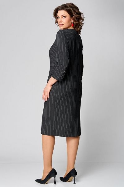Полуприлегащее демисезонное платье из текстиля Мишель стиль 1260 темно-серый - фото 2