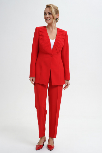Деловой комплект из брюк, жакета и топа из текстиля Alani Collection 2289 - фото 4