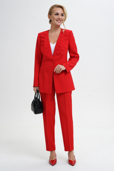 Деловой комплект из брюк, жакета и топа из текстиля Alani Collection 2289 - фото 2