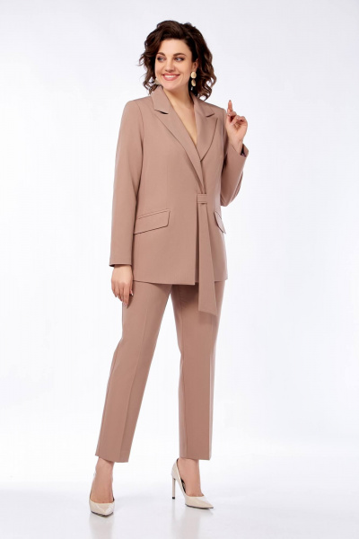 Брюки, жакет Temper 154 песочный - фото 6