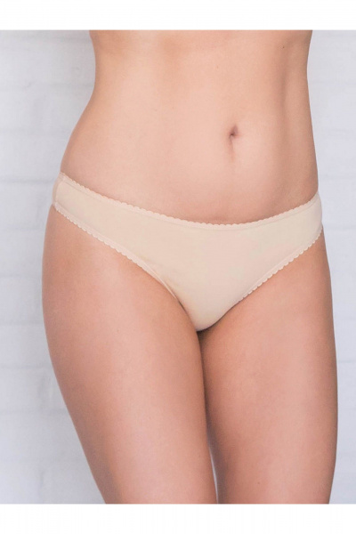 Стринги с низкой линией талии из хлопка Frank&Co 20326 бежевый - фото 1