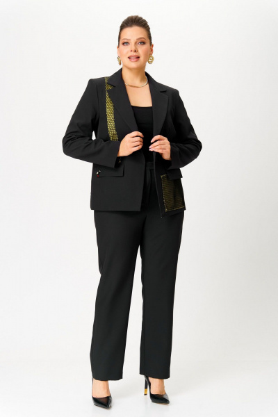 Костюм с жакетом и брючками из текстиля Надин-Н 2174 - фото 1