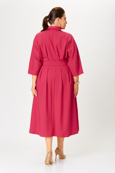Платье на каждый день, мягкие складки, рукав 62 см, розовое Надин-Н 2157_3 - фото 2