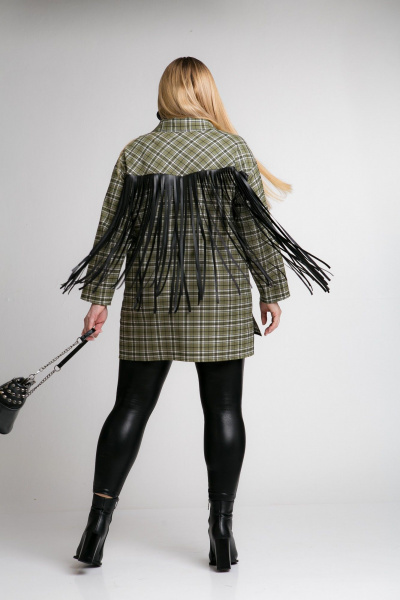 Рубашка свободного кроя из текстиля и шерсти, демисезон Avenue 0333 - фото 6