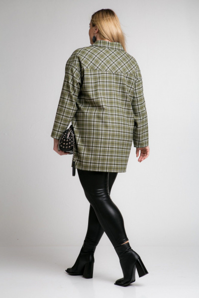 Рубашка свободного кроя из текстиля и шерсти, демисезон Avenue 0334 - фото 8