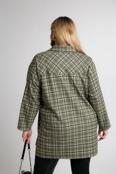 Рубашка свободного кроя из текстиля и шерсти, демисезон Avenue 0334 - фото 3