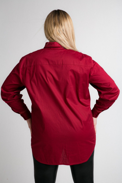 Оверсайз рубашка с кружевом и разрезами, демисезон Avenue 0332 - фото 3