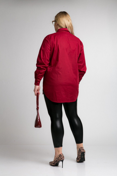 Оверсайз рубашка с кружевом и разрезами, демисезон Avenue 0332 - фото 8