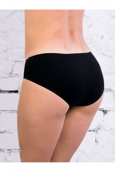 Трусы классические с низкой посадкой из хлопка Frank&Co 20230 черный - фото 2