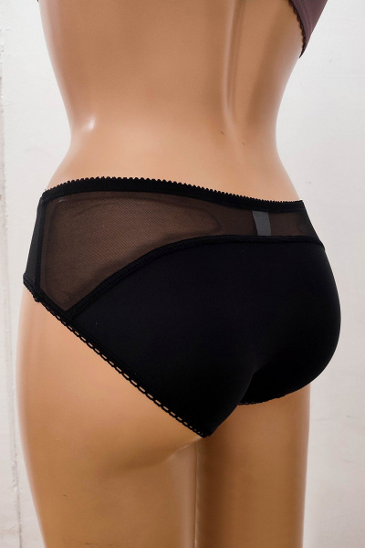 Трусы слипы из комбинированных полотен из сетки и микрофибры Frank&Co 21231 черный - фото 2