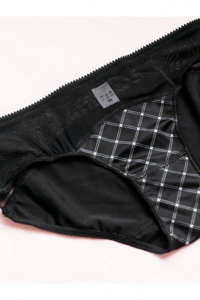 Трусы слипы из комбинированных полотен с сеткой Frank&Co 23231 черный - фото 6