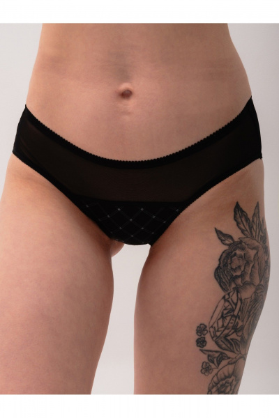 Трусы слипы из комбинированных полотен с сеткой Frank&Co 23231 черный - фото 3