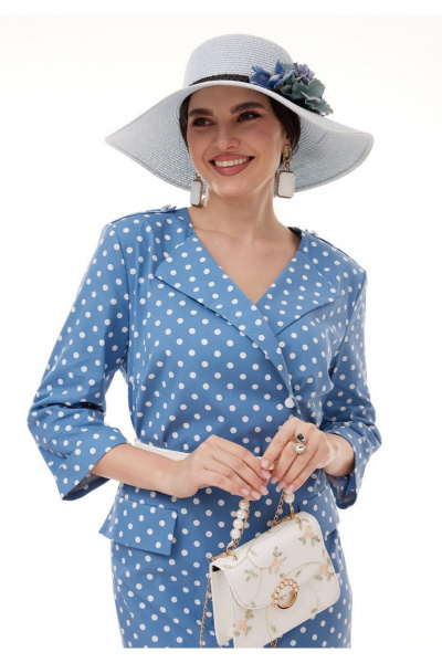 Платье Твой имидж 2094 голубой - фото 7