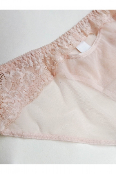 Комбинированные прозрачные трусы из сетки и кружева Frank&Co 21648 серебристый_пион - фото 20