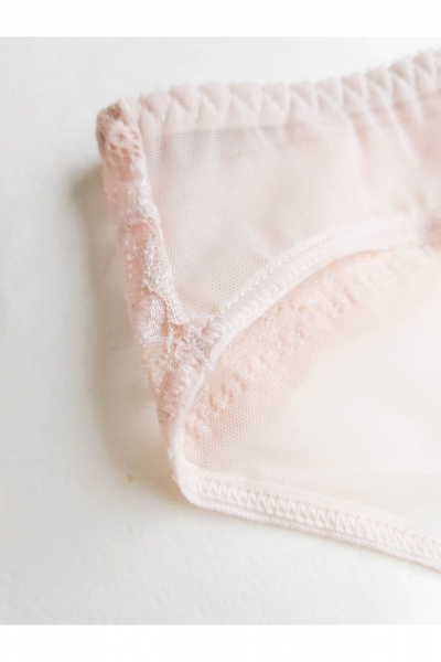 Комбинированные прозрачные трусы из сетки и кружева Frank&Co 21648 серебристый_пион - фото 14