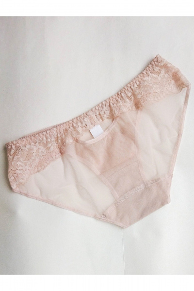 Комбинированные прозрачные трусы из сетки и кружева Frank&Co 21648 серебристый_пион - фото 11