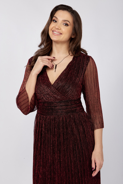 Платье больших размеров из плиссированной ткани Algranda А4036-3 - фото 4