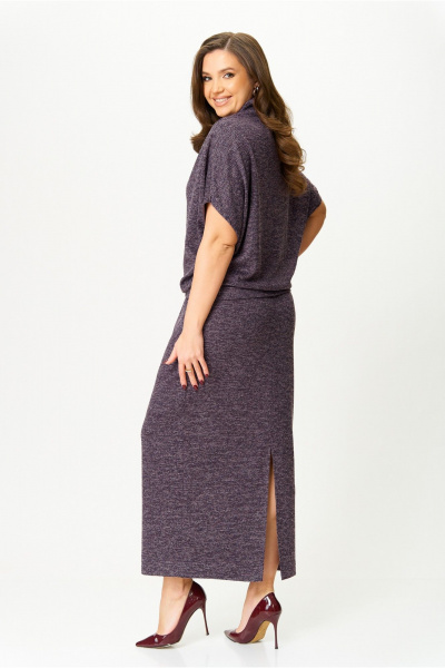 Бежевый жакет из буклированного трикотажа и прямая юбка AXXA 26152 А - фото 9