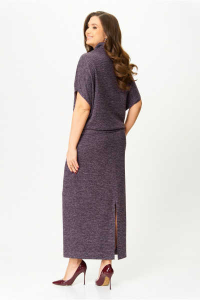 Бежевый жакет из буклированного трикотажа и прямая юбка AXXA 26152 А - фото 8