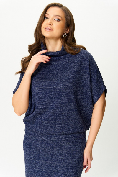 Комбинированный стильный костюм блузы и юбки из трикотажа AXXA 26152 В - фото 7