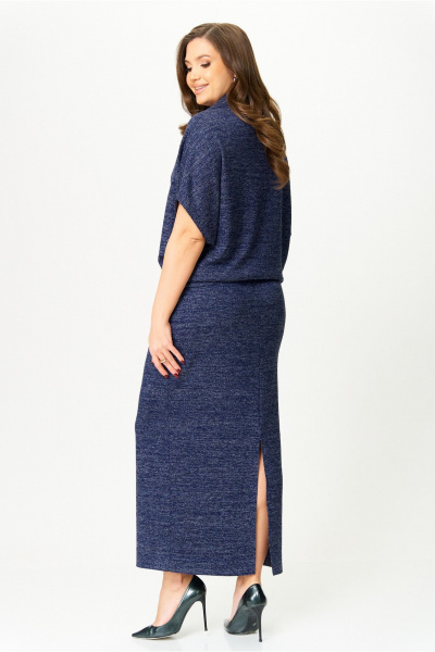 Комбинированный стильный костюм блузы и юбки из трикотажа AXXA 26152 В - фото 5