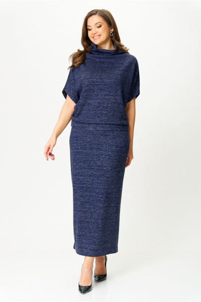 Комбинированный стильный костюм блузы и юбки из трикотажа AXXA 26152 В - фото 1