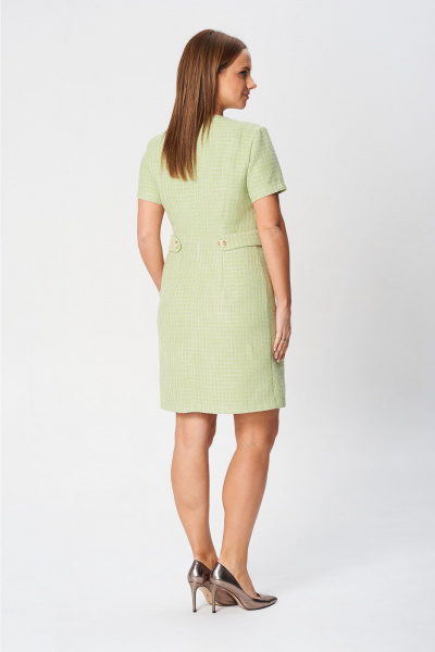 Платье с рельефами и пуговицами, выше колена MarSo 2408-Р светло-зеленый - фото 6