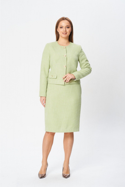 Платье и юбка в стиле классика из текстиля MarSo 2432 светло-зеленый - фото 1