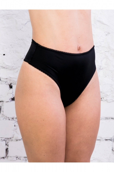 Высокие стринги из гладкой микрофибры Frank&Co 23256 черный - фото 1