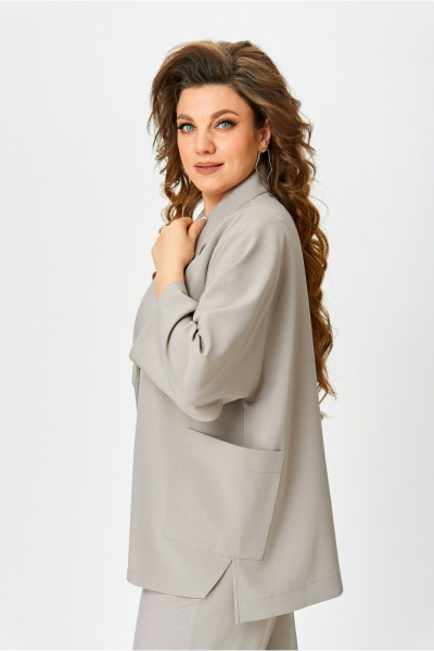 Брюки и жакет из текстиля в классическом стиле Danaida 2240 бежевый - фото 15