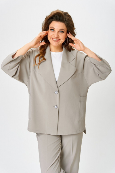 Брюки и жакет из текстиля в классическом стиле Danaida 2240 бежевый - фото 12