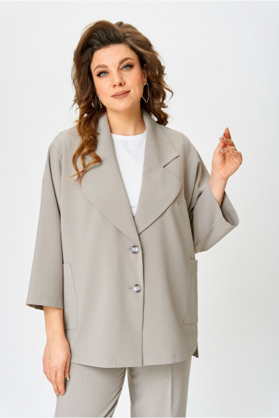 Брюки и жакет из текстиля в классическом стиле Danaida 2240 бежевый - фото 9