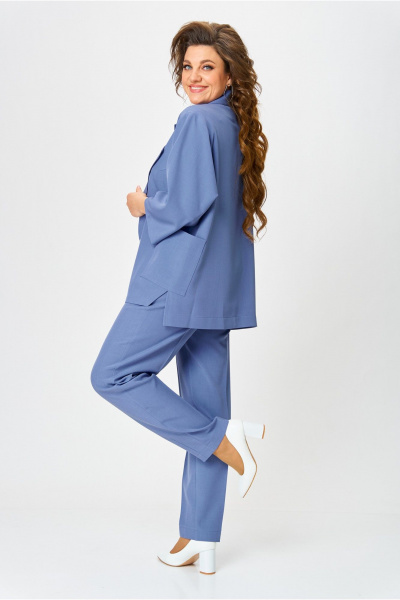 Брюки и жакет из текстиля с свободным кроем Danaida 2240 деним - фото 12