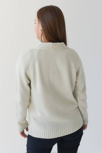 Кардиган из мягкого трикотажа с накладными карманами Romgil 391ПТЗ светло-бежевый - фото 2