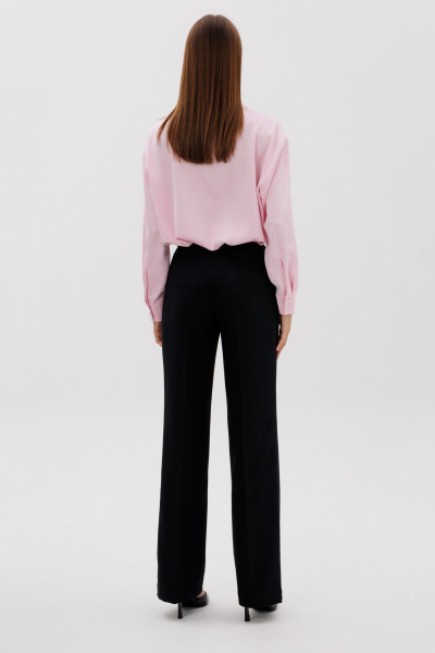 Деловые брюки прямого кроя из матовой атласной ткани THE NAME 2376 - фото 4