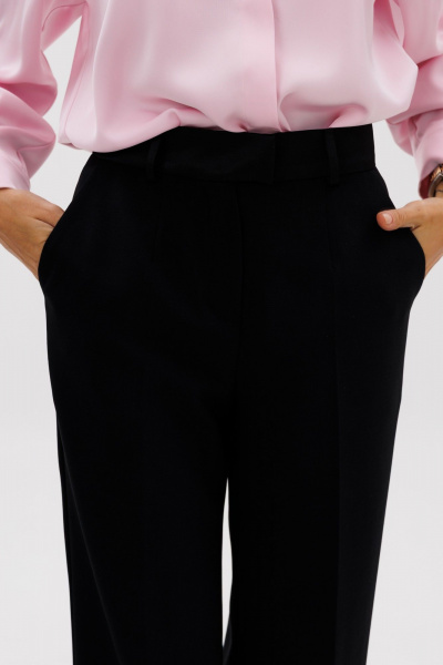 Деловые брюки прямого кроя из матовой атласной ткани THE NAME 2376 - фото 3