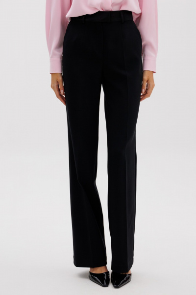 Деловые брюки прямого кроя из матовой атласной ткани THE NAME 2376 - фото 2