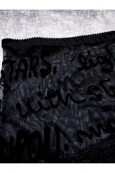 Высокие сетчатые трусы с кружевной отделкой Frank&Co 21262 черный - фото 10