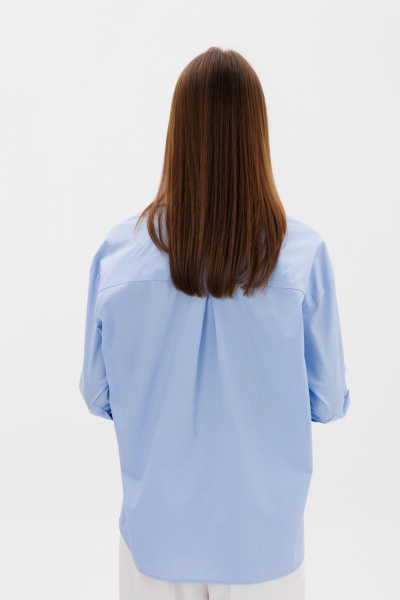 Рубашка свободного кроя с отложным воротником THE NAME 2344 - фото 7