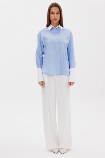 Рубашка свободного кроя с отложным воротником THE NAME 2344 - фото 1