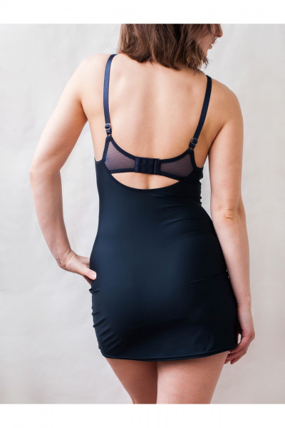 Комбинация ночная сорочка из микрофибры и сетки с регулировкой Frank&Co 31709 синий - фото 4