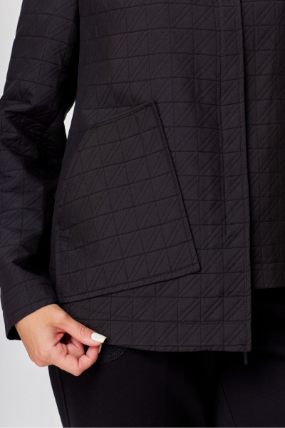 Жакет без подкладки с длинным рукавом и классическим кроем DaLi 4600 чёрный - фото 4